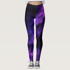 Lila Raumgalaxie Leggings