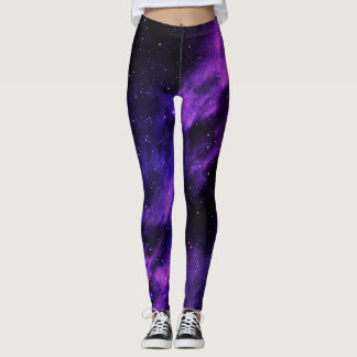 Lila Raumgalaxie Leggings