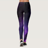 Lila Raumgalaxie Leggings (Rückseite)