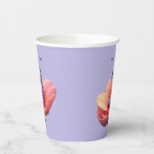 Lila Raupe Pappbecher (Links)