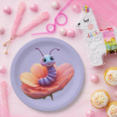 Lila Raupe Pappteller (Party)