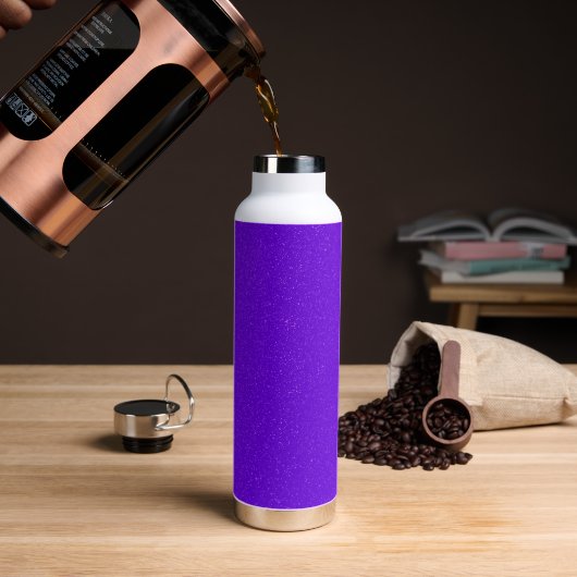 Lila Rauschen Textur Wasserflasche Trinkflasche (Kaffee)
