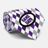 Lila Raute Pattern Game Day Neck Tie Krawatte (Gerollt)