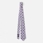 Lila Raute Pattern Game Day Neck Tie Krawatte (Rückseite)