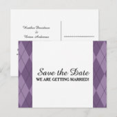 Lila Raute Save the Date Postkarte (Vorne/Hinten)
