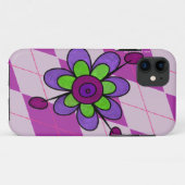 Lila Raute und Blume Case-Mate iPhone Hülle (Rückseite (Horizontal))