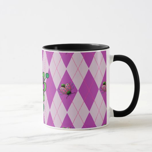 Lila Rauten-Marienkäfer Tasse (Rechts)