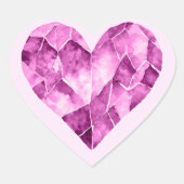 Lila Rautencharakter Herz-Aufkleber (Vorderseite)