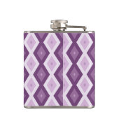 Lila Rautenmuster Flachmann (Rückseite)