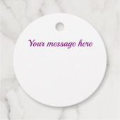 Lila Rautenmuster Geschenkanhänger (Rückseite)