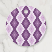 Lila Rautenmuster Geschenkanhänger (Vorderseite)