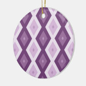 Lila Rautenmuster Keramik Ornament (Links)