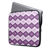 Lila Rautenmuster Laptopschutzhülle (Vorderseite Links)