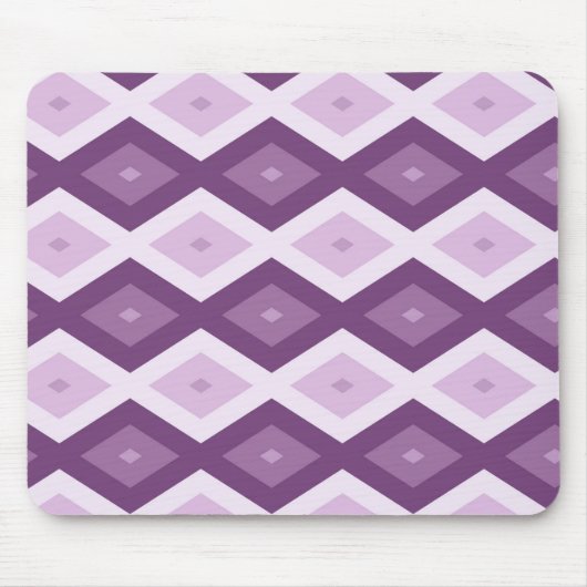 Lila Rautenmuster Mousepad (Vorne)