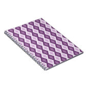 Lila Rautenmuster Notizblock (Rechte Seite)