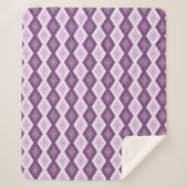Lila Rautenmuster Sherpadecke (Vorderseite)