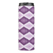 Lila Rautenmuster Thermosbecher (Rückseite)