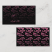 Lila Raven Gothic Wedding Platzkarte (Vorne/Hinten)