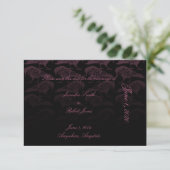 Lila Raven Gothic Wedding Save the Date (Stehend Vorderseite)