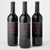 Lila Raven Gothic Wedding Wine Label Weinetikett (Flaschen)