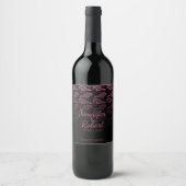 Lila Raven Gothic Wedding Wine Label Weinetikett (Vorderseite)