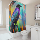 Lila Raven, Hintergrund für Nordlichter Duschvorhang (Beispiel)