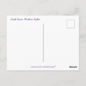 Lila Raven, Hintergrund für Nordlichter Postkarte (Rückseite)