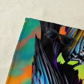 Lila Raven, Hintergrund für Nordlichter Strandtuch (Beispiel)