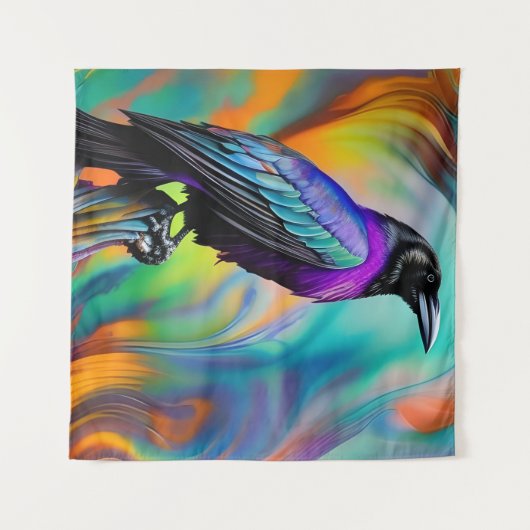 Lila Raven, Hintergrund für Nordlichter Wandteppich (Vorderseite (Horizontal))