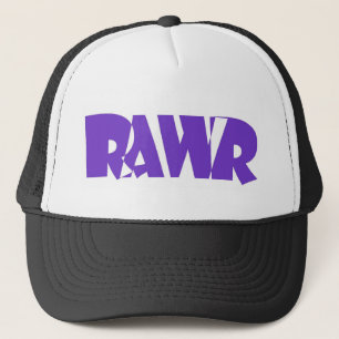 Lila Rawr Hut Truckerkappe