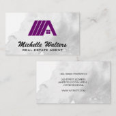 Lila Real Anwesen Logo Visitenkarte (Vorne/Hinten)