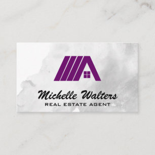 Lila Real Anwesen Logo Visitenkarte