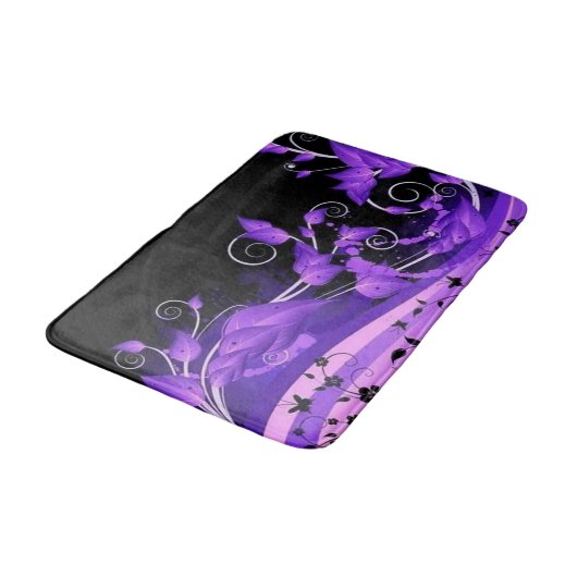 Lila Reben Bath Mat Badematte (Schrägansicht)