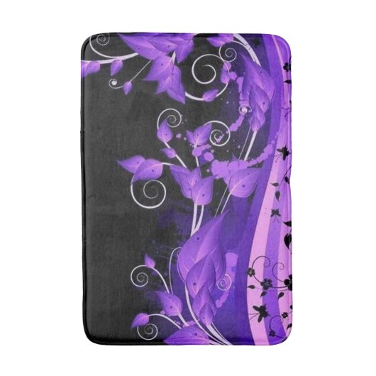 Lila Reben Bath Mat Badematte (Vorderseite Vertikal)