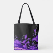 Lila Reben Tote Beutel Tasche (Rückseite)