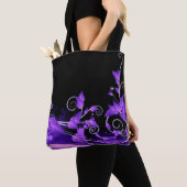 Lila Reben Tote Beutel Tasche (Von Nahem)