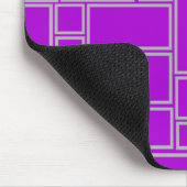 Lila Rechtecke Mousepad (Ecke)