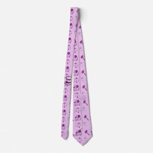 Lila Rechtsanwaltsmuster Krawatte (Rückseite)