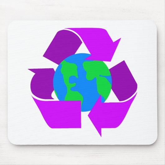 Lila recyceln Sie Mousepad (Vorne)