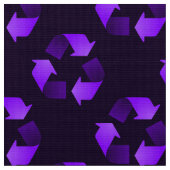 Lila recycelndes Symbol Stoff (Nahaufnahme)