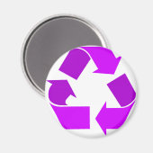 Lila Recycle Magnet (Vorderseite/Rückseite)