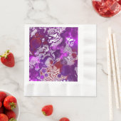 Lila Red Abstrakt Modern Marbella Fluid Art Serviette (Beispiel)