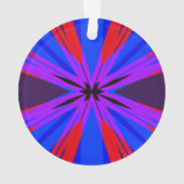 Lila Red Blue Black Star Sternexplosion Fun Vaporw Ornament (Rückseite)