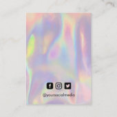 Lila Red Blue Imitats Holend Earring Display Card Visitenkarte (Rückseite)