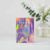 Lila Red Blue Imitats Holend Earring Display Card Visitenkarte (Stehend Vorderseite)