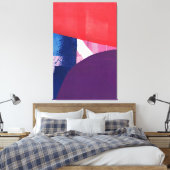 Lila & Red Graffiti - Street Art Collection Leinwanddruck (Insitu (Schlafzimmer))