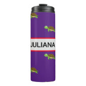 Lila Red Modern Turtle Tumbler Thermosbecher (Vorderseite)