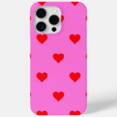 Lila Red Niedlich Simple Heart Pattern Case-Mate iPhone Hülle (Rückseite)