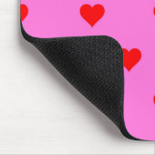 Lila Red Niedlich Simple Heart Pattern Mousepad (Ecke)