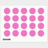 Lila Red Niedlich Simple Heart Pattern Runder Aufkleber (Blatt)